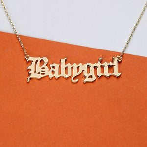 Old English Babygirl Choker Necklace